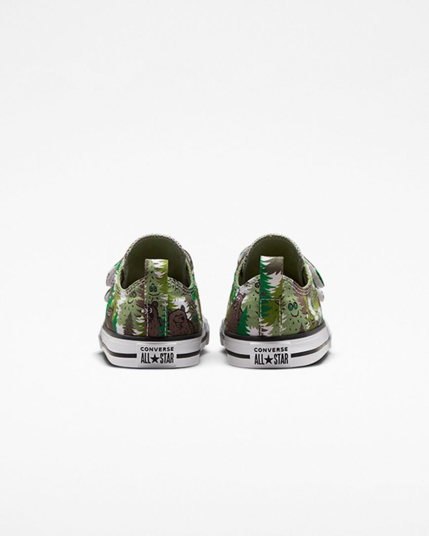 Tenisi Baieti Converse Chuck Taylor All Star Easy-On Forest Camo Albi Verzi | RO 13UJWN796